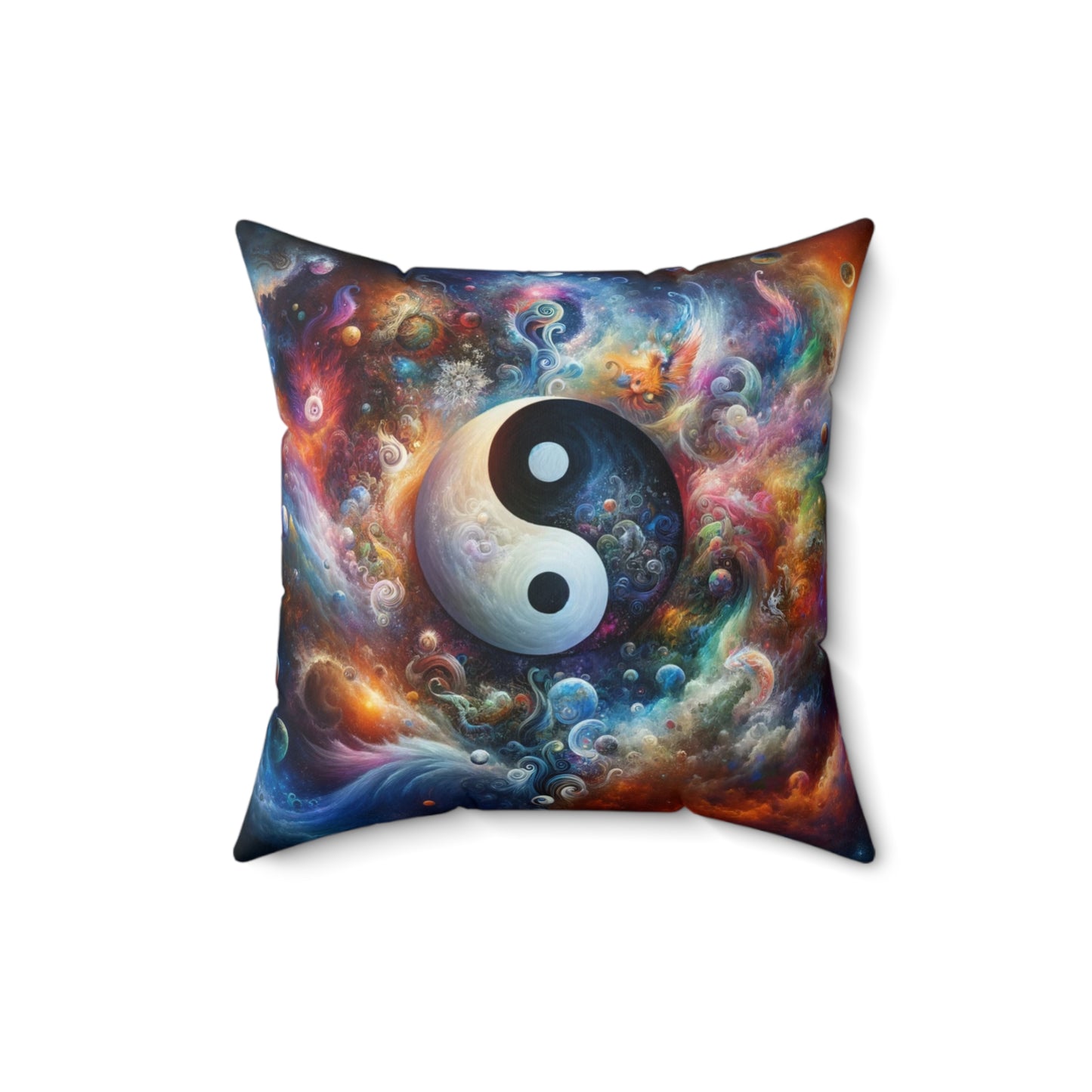 Yin and yang design Spun Polyester Square Pillow