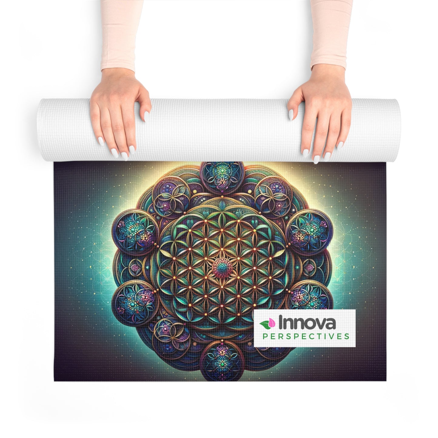 -Prenium Foam Yoga Mat Flower of Life: Supreme Comfort & Non-Slip Grip