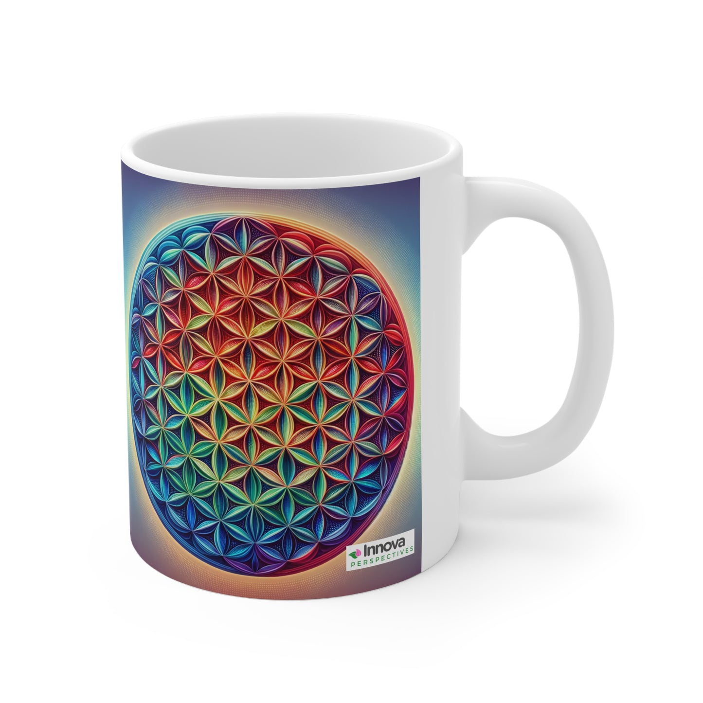 Flower of Life Inspired Lead and BPA free Ceramic Mug  (11oz / 325ml)