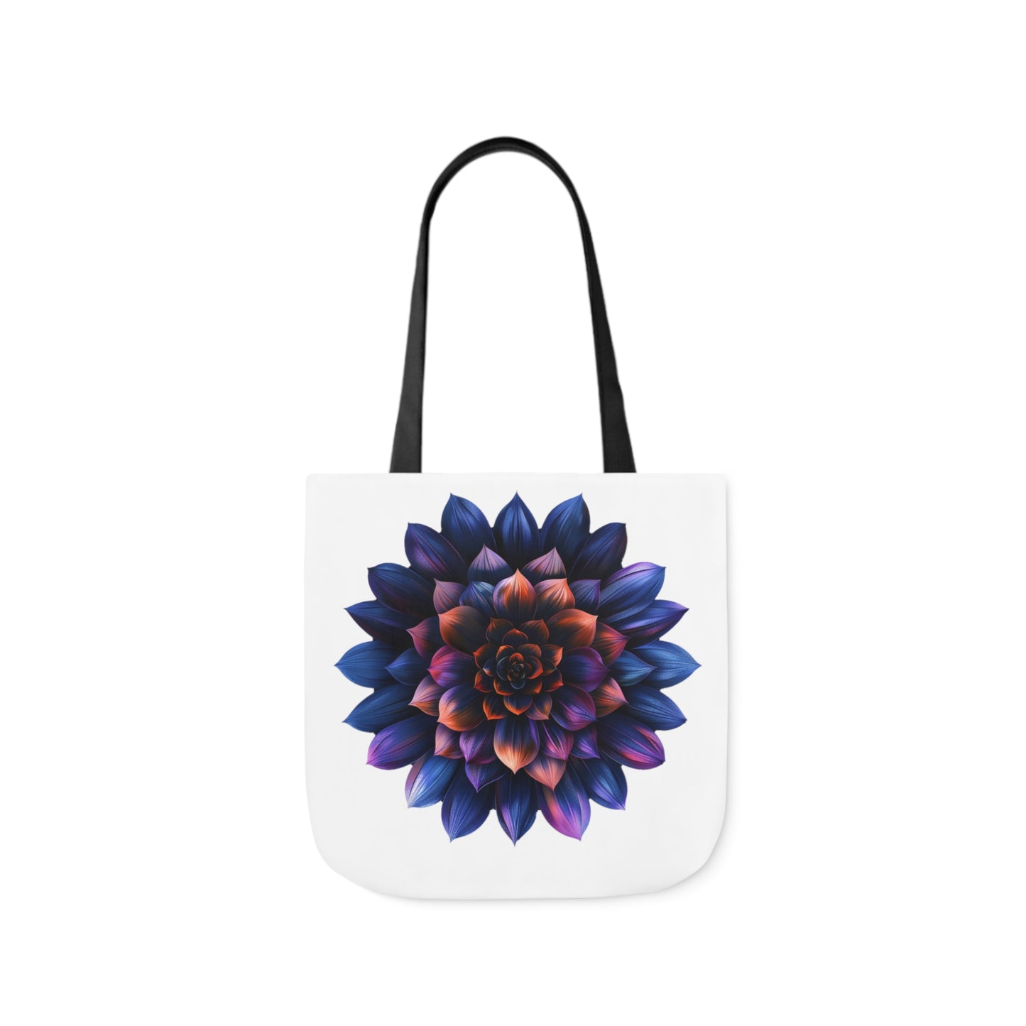 Flower of Life design Canvas Tote Bag, 5-Color Straps