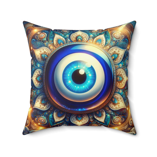 Nazar Boncuk design Spun Polyester Square Pillow