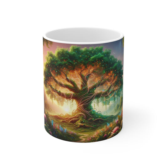 Unique Tree of Life Ceramic Mug – Lead and BPA-Free 11oz / 325 ml / 0.33l