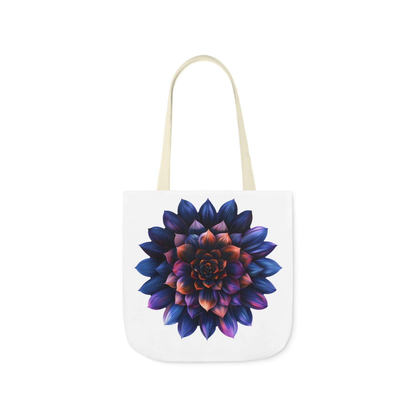 Flower of Life design Canvas Tote Bag, 5-Color Straps