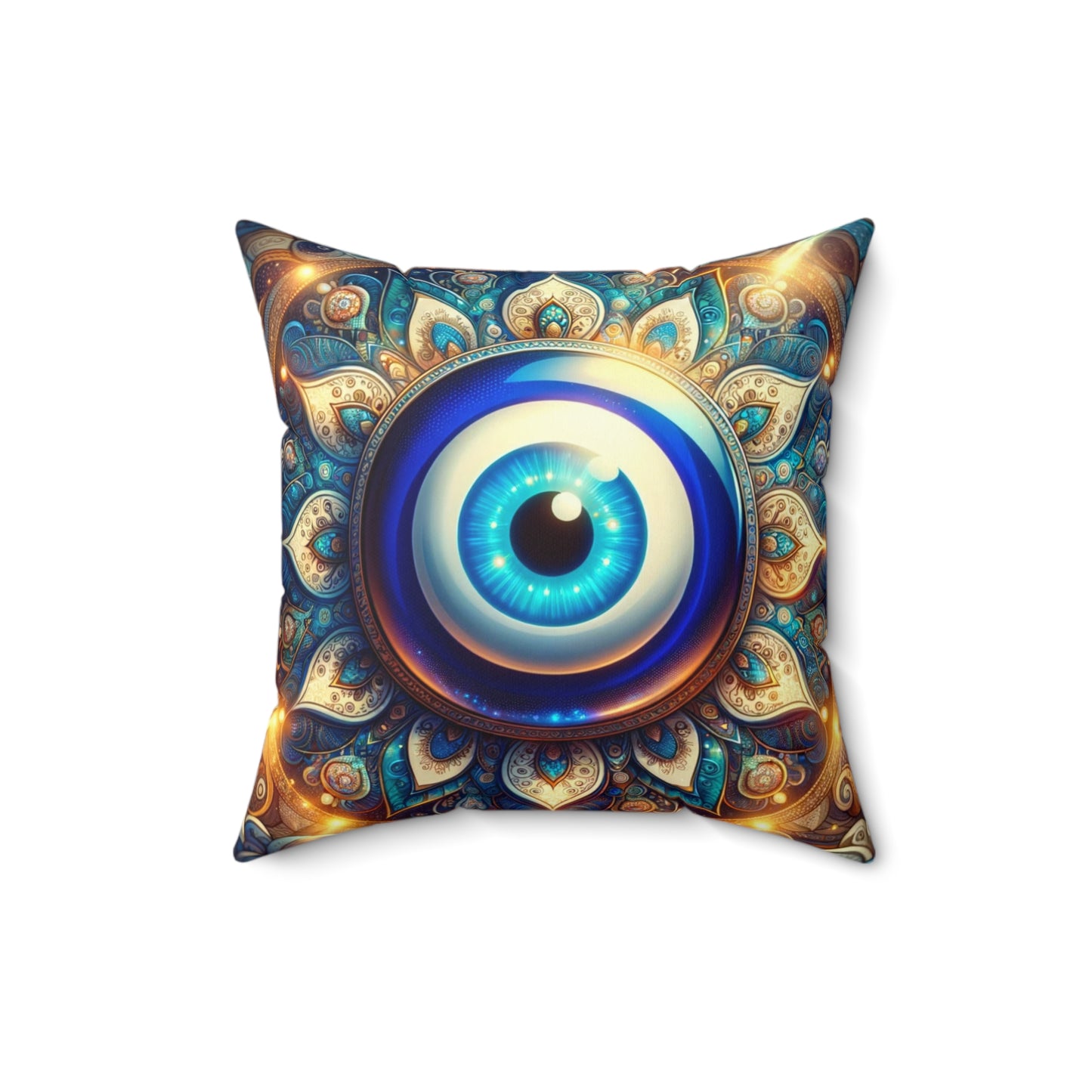 Nazar Boncuk design Spun Polyester Square Pillow