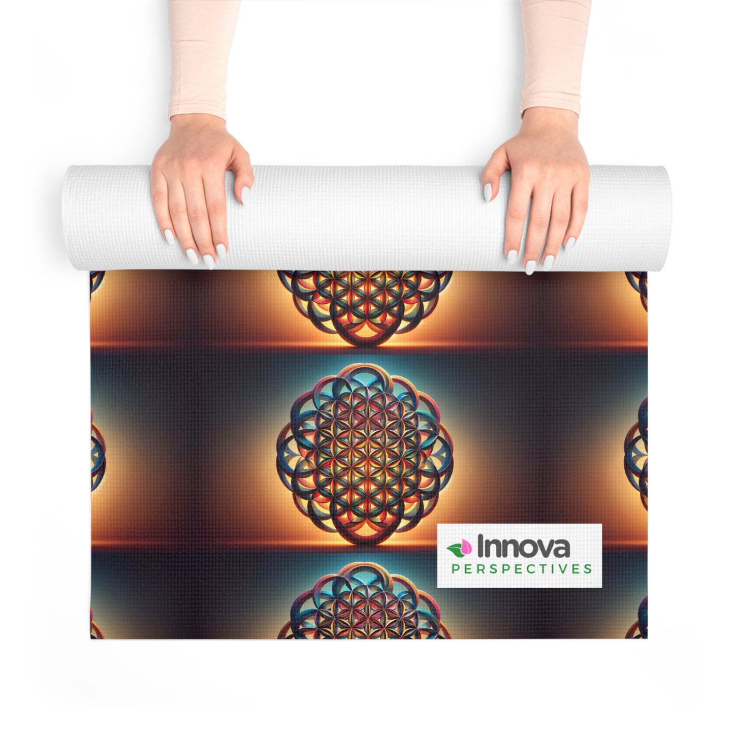 -Premium Foam Yoga Mat  Flower of Life: Ultimate Comfort & Secure Grip