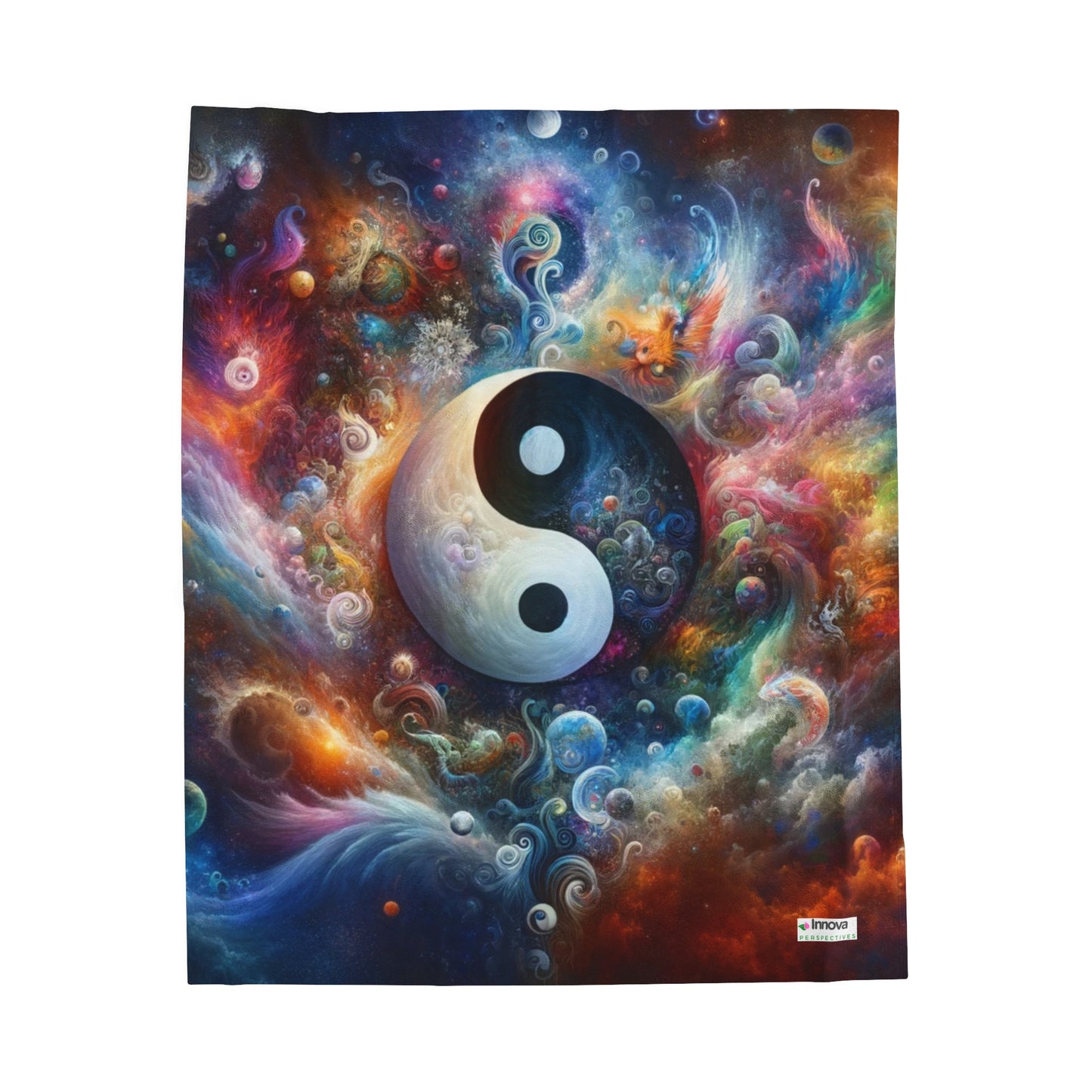 Yin and yang design Velveteen Plush Blanket