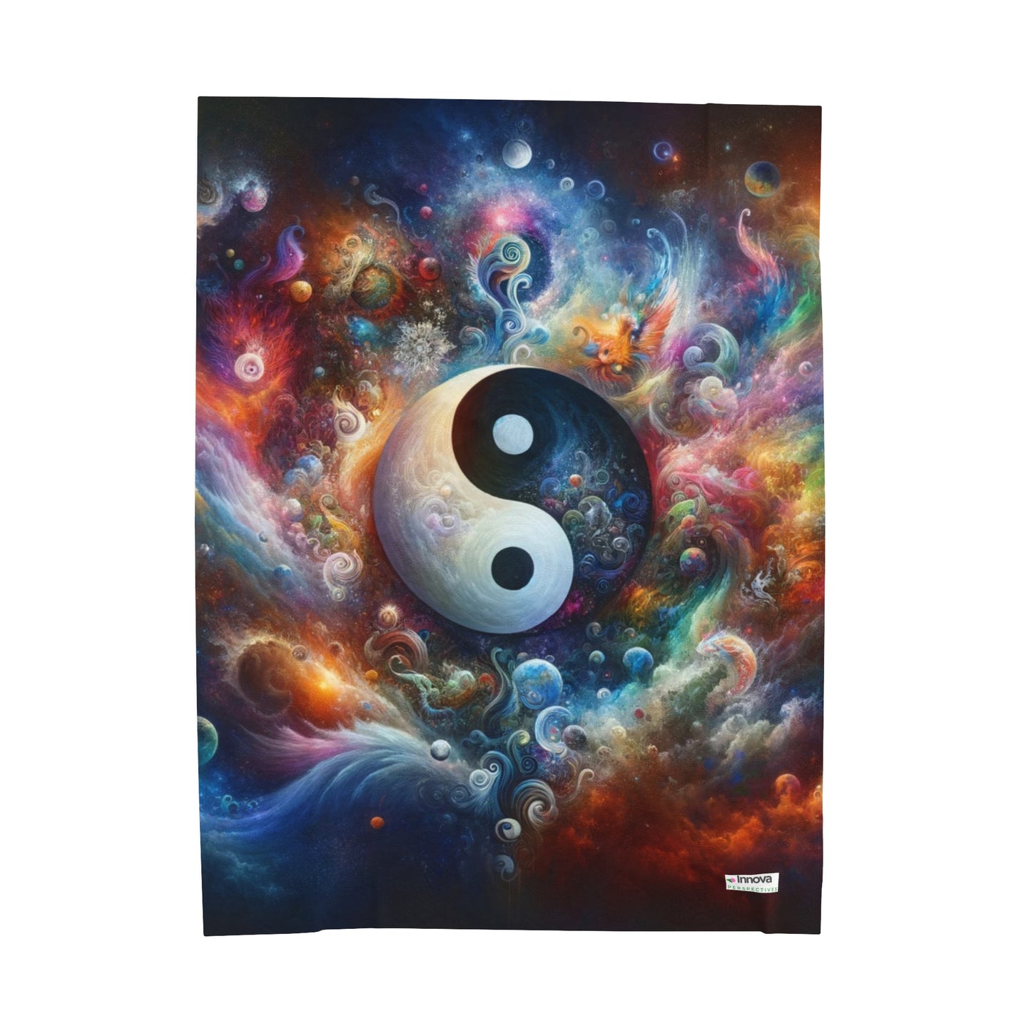 Yin and yang design Velveteen Plush Blanket