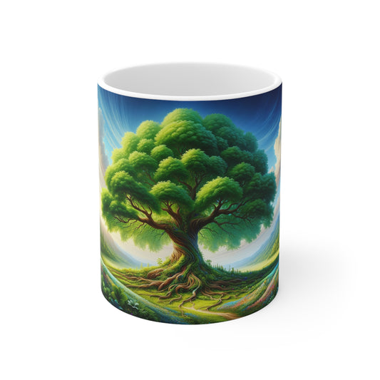 Tasse en céramique Arbre de Vie – Sans plomb ni BPA 11oz / 325 ml / 0,33l