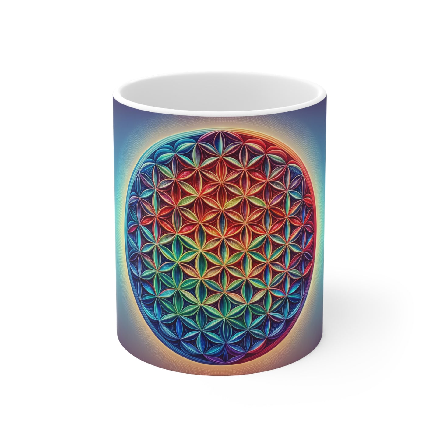 Flower of Life 11oz/325ml Mug – Eco-Conscious Ceramic, No Lead or BPA