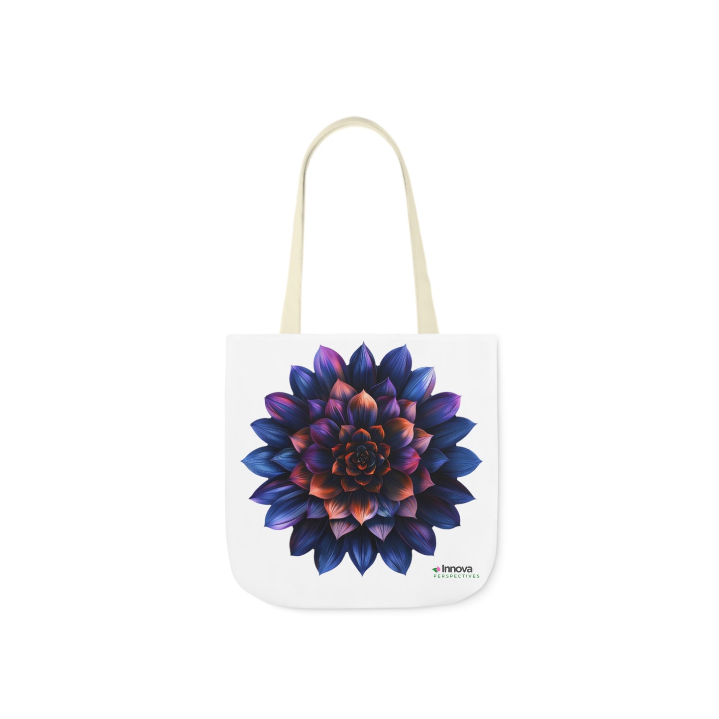 Flower of Life design Canvas Tote Bag, 5-Color Straps