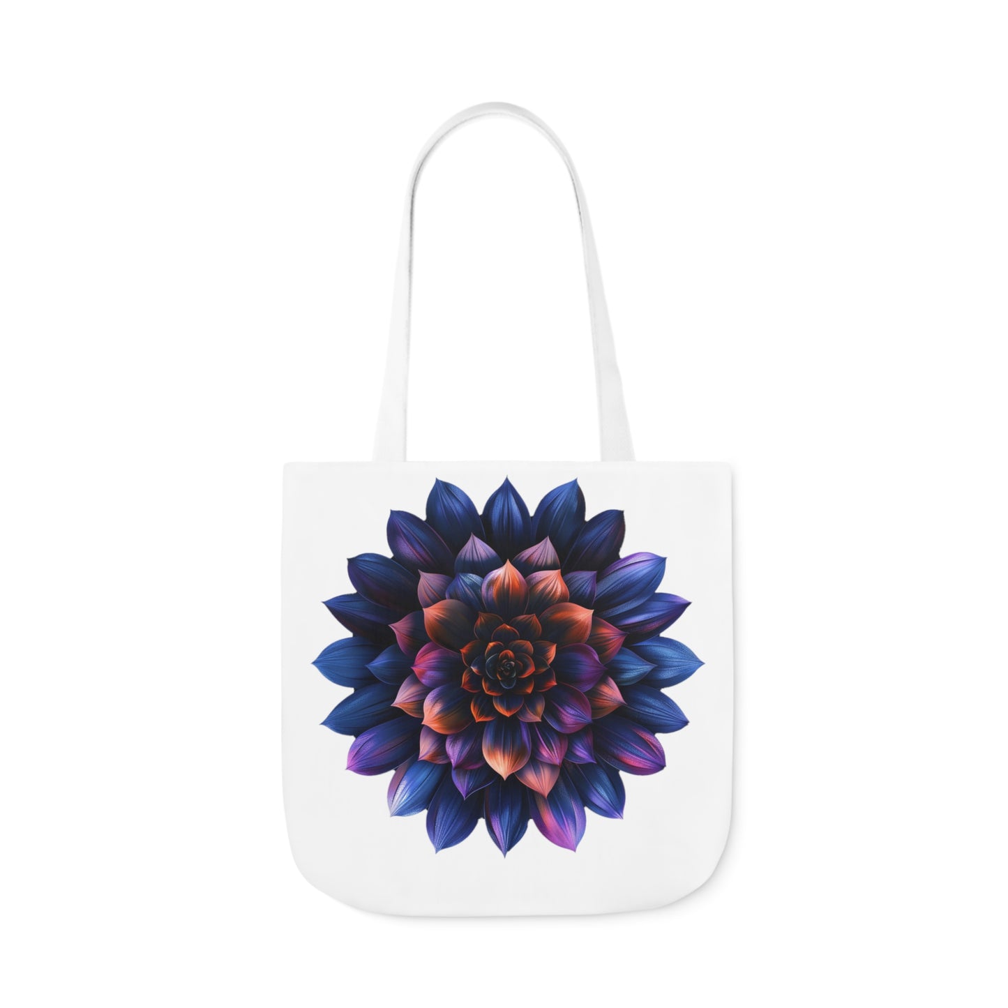 Flower of Life design Canvas Tote Bag, 5-Color Straps