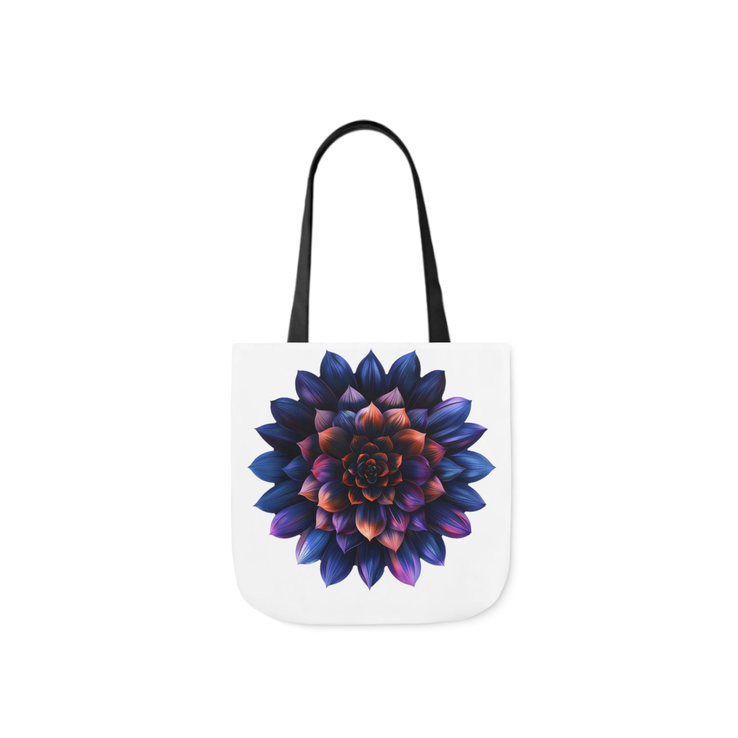 Flower of Life design Canvas Tote Bag, 5-Color Straps