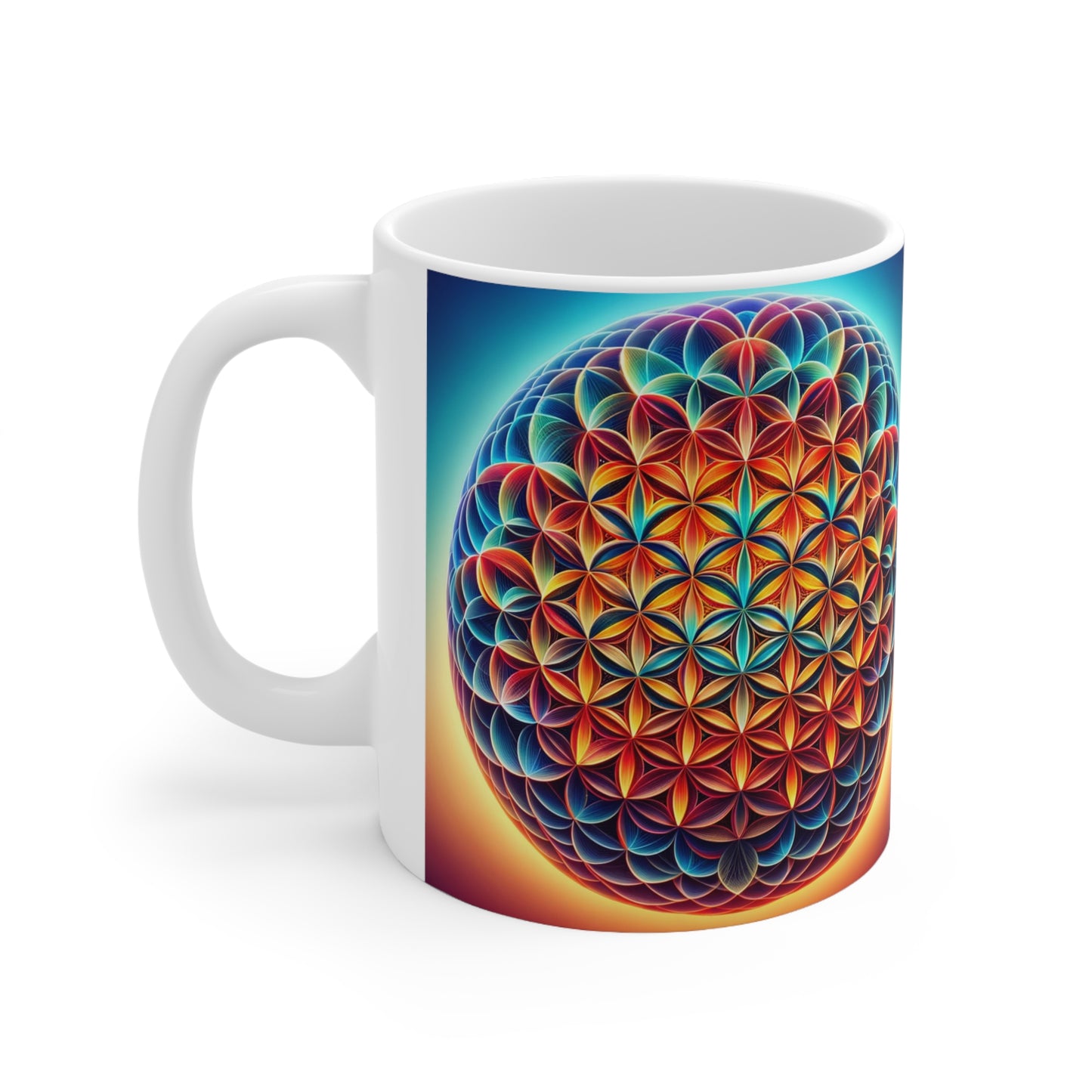 Sunset & Sky Flower of Life Mug – Lead and BPA-Free 11oz  (325ml / 0.33l)