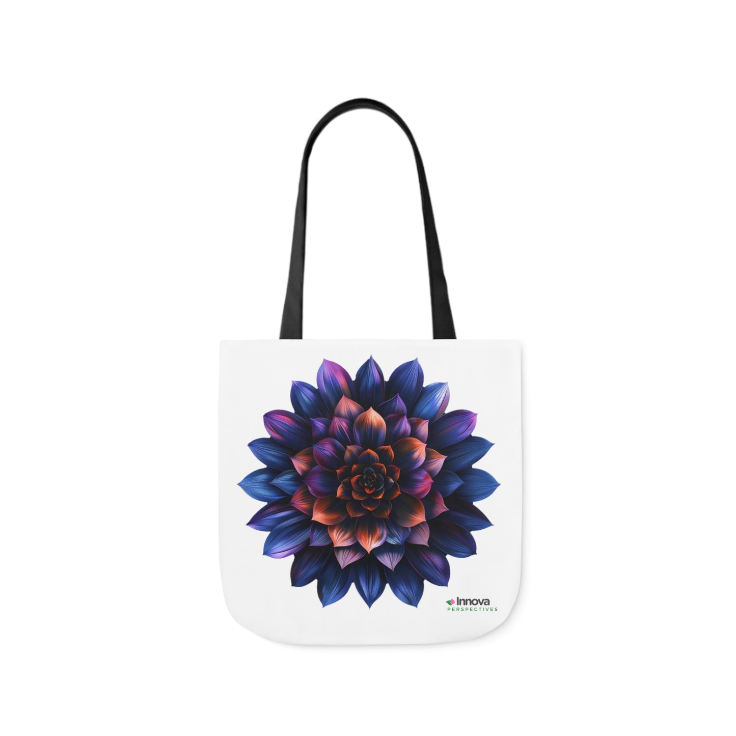 Flower of Life design Canvas Tote Bag, 5-Color Straps