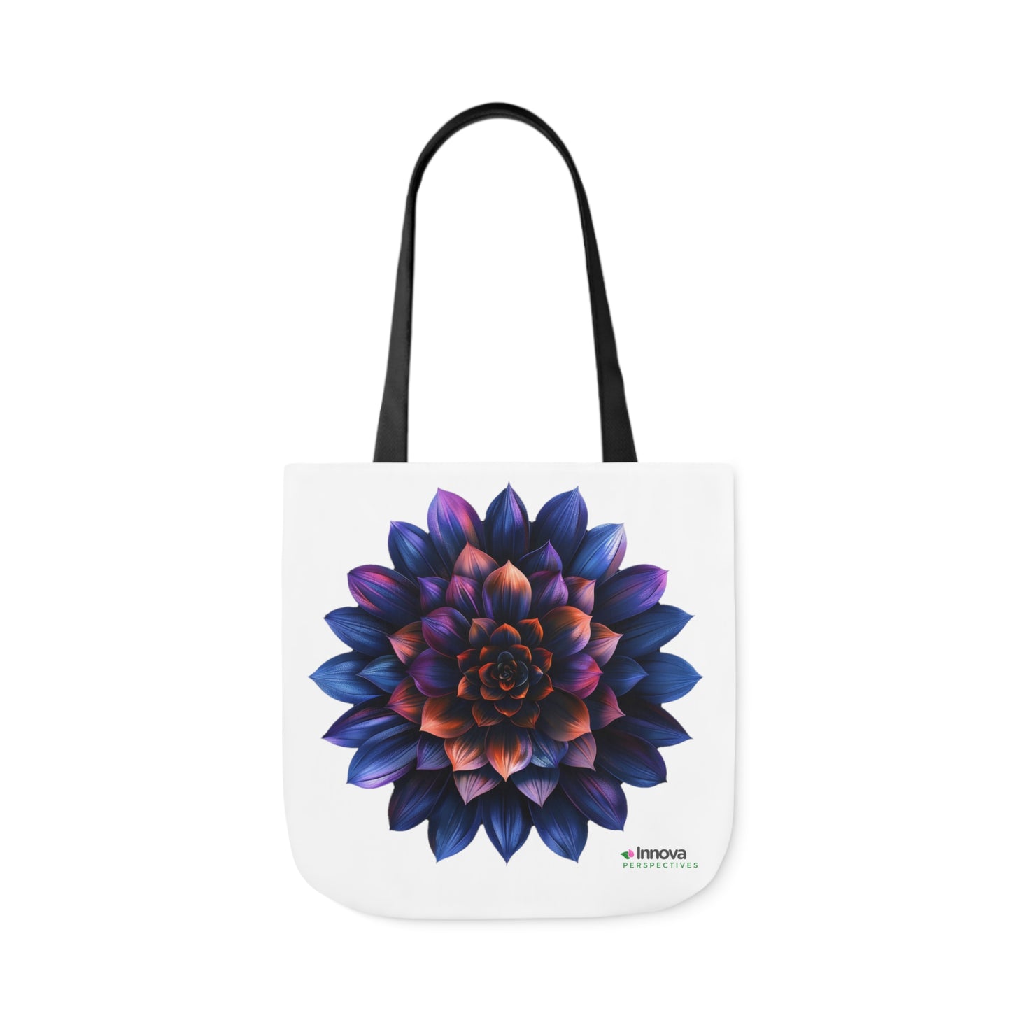 Flower of Life design Canvas Tote Bag, 5-Color Straps