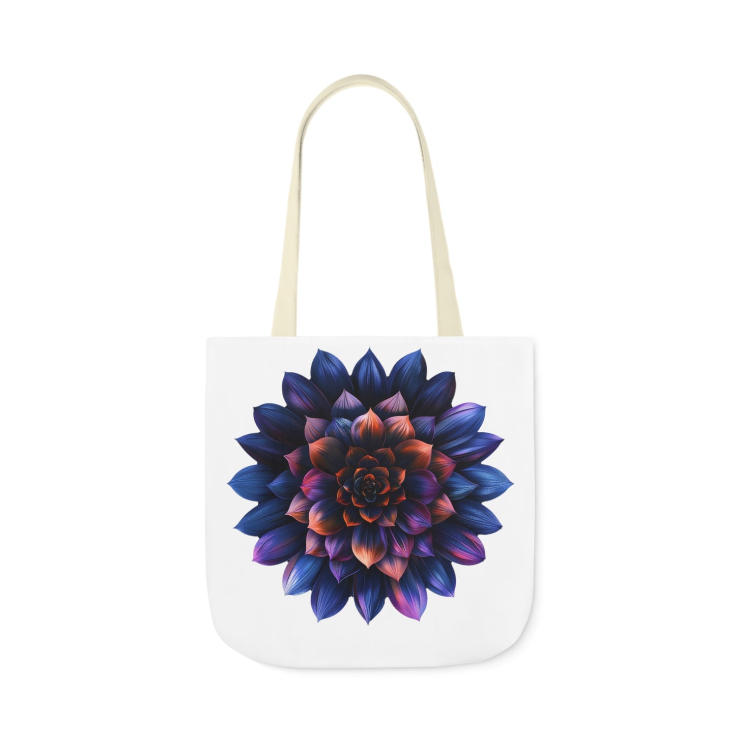 Flower of Life design Canvas Tote Bag, 5-Color Straps