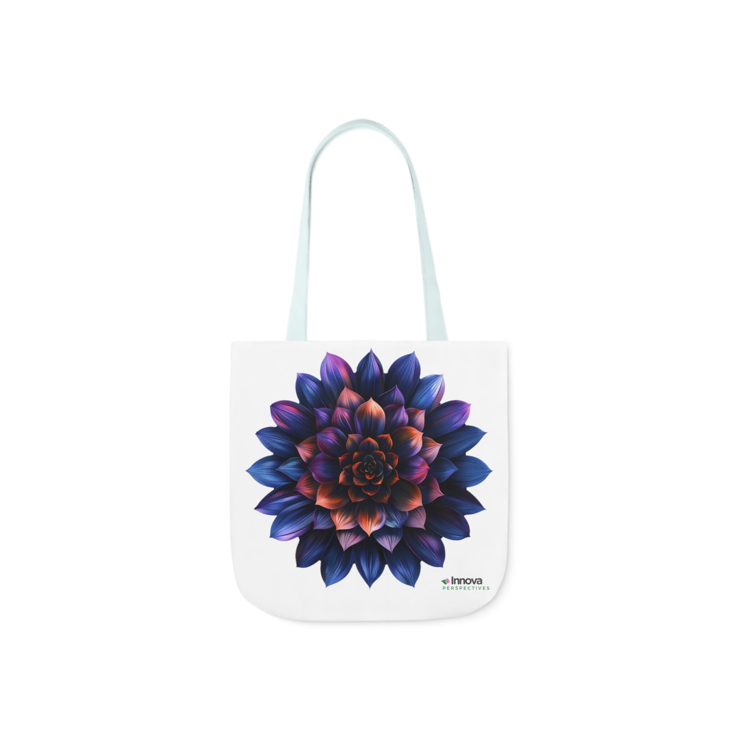 Flower of Life design Canvas Tote Bag, 5-Color Straps