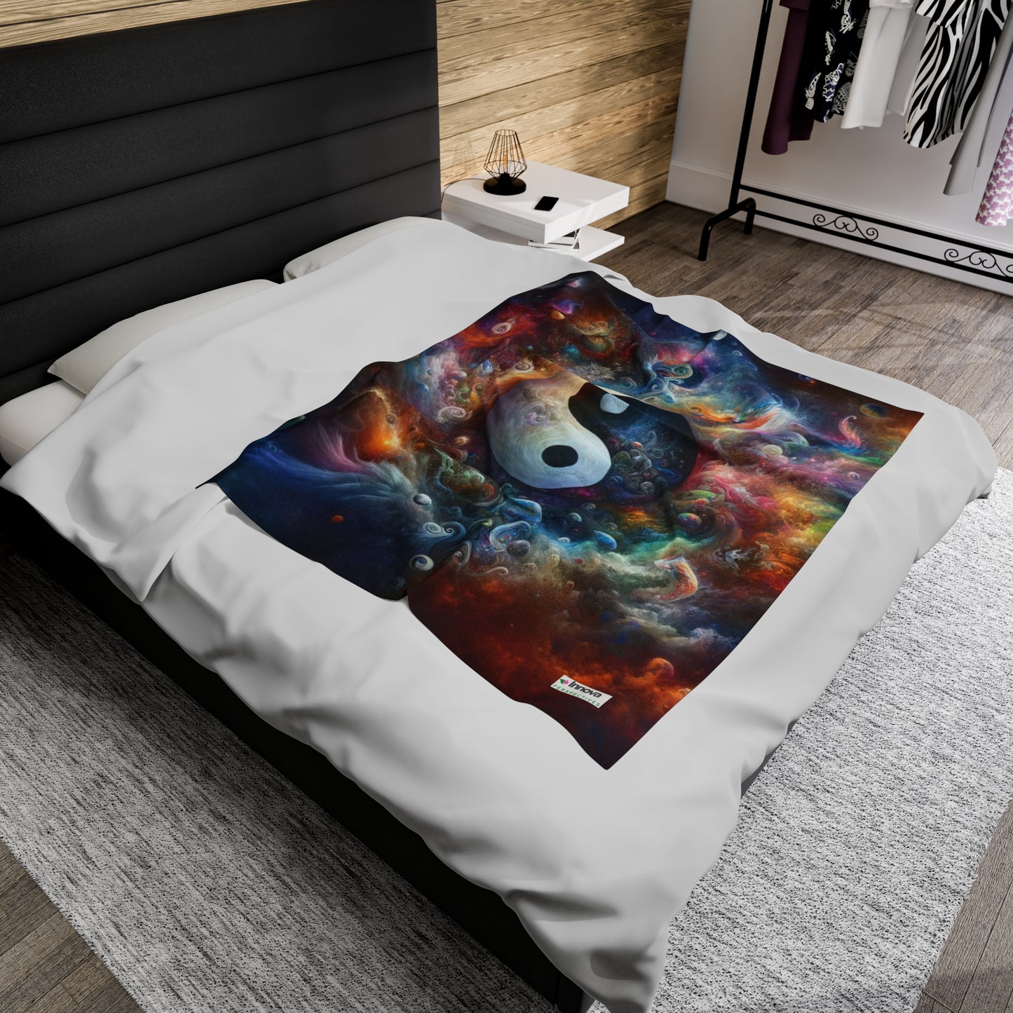 Yin and yang design Velveteen Plush Blanket