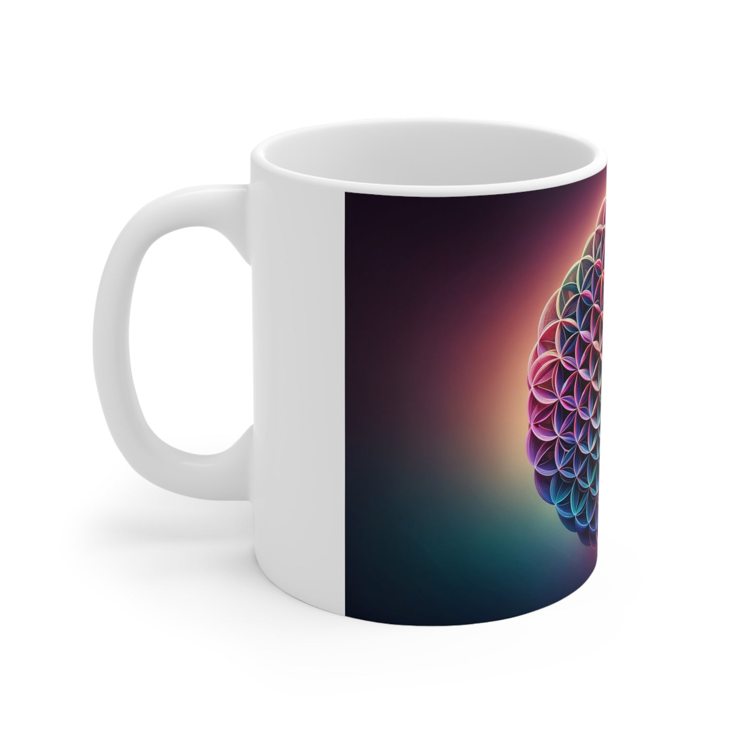 Flower of Life Design Mug – Safe, Non-Toxic Ceramic- Lead ans BPA free, 11oz