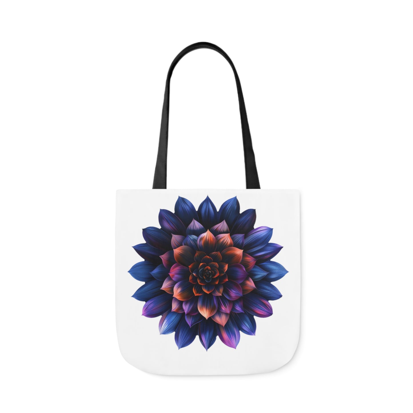 Flower of Life design Canvas Tote Bag, 5-Color Straps