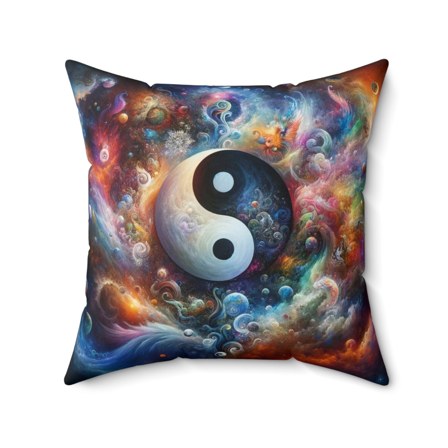 Yin and yang design Spun Polyester Square Pillow