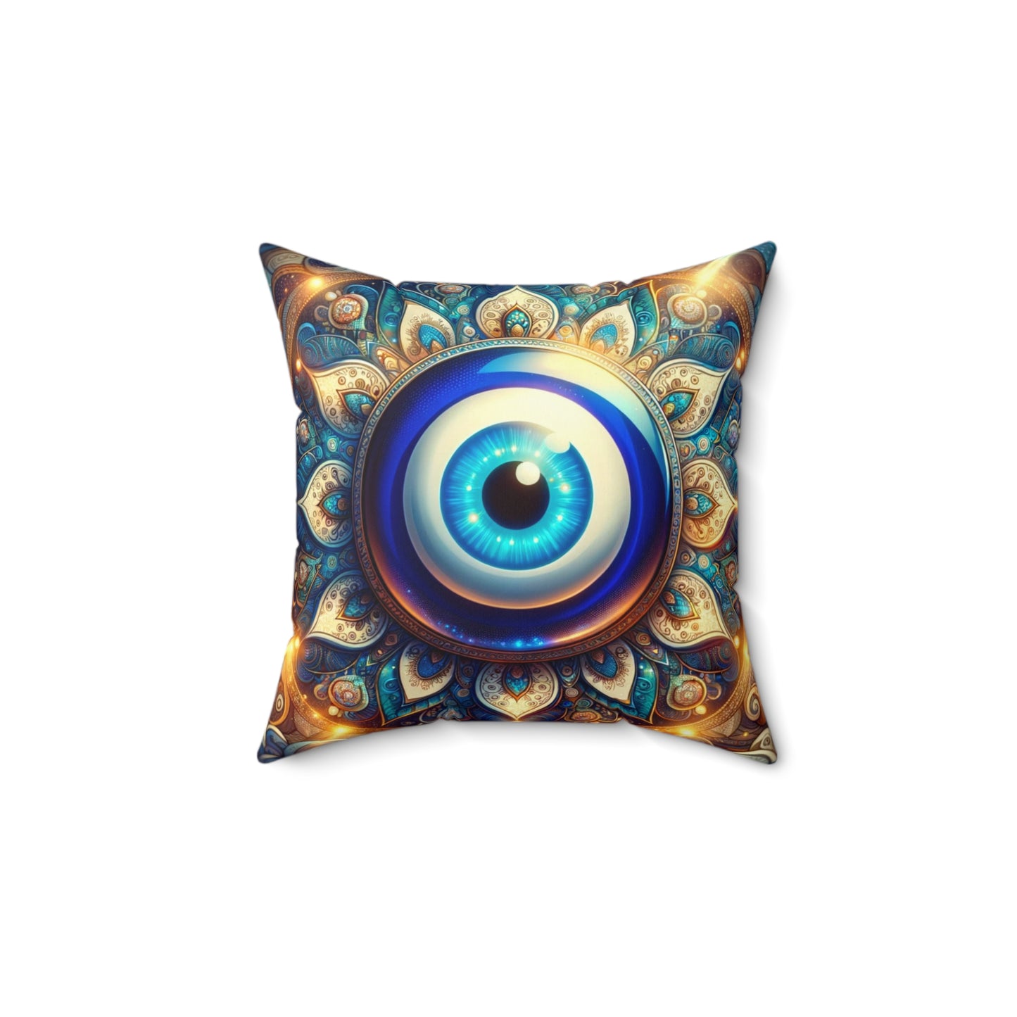 Nazar Boncuk design Spun Polyester Square Pillow