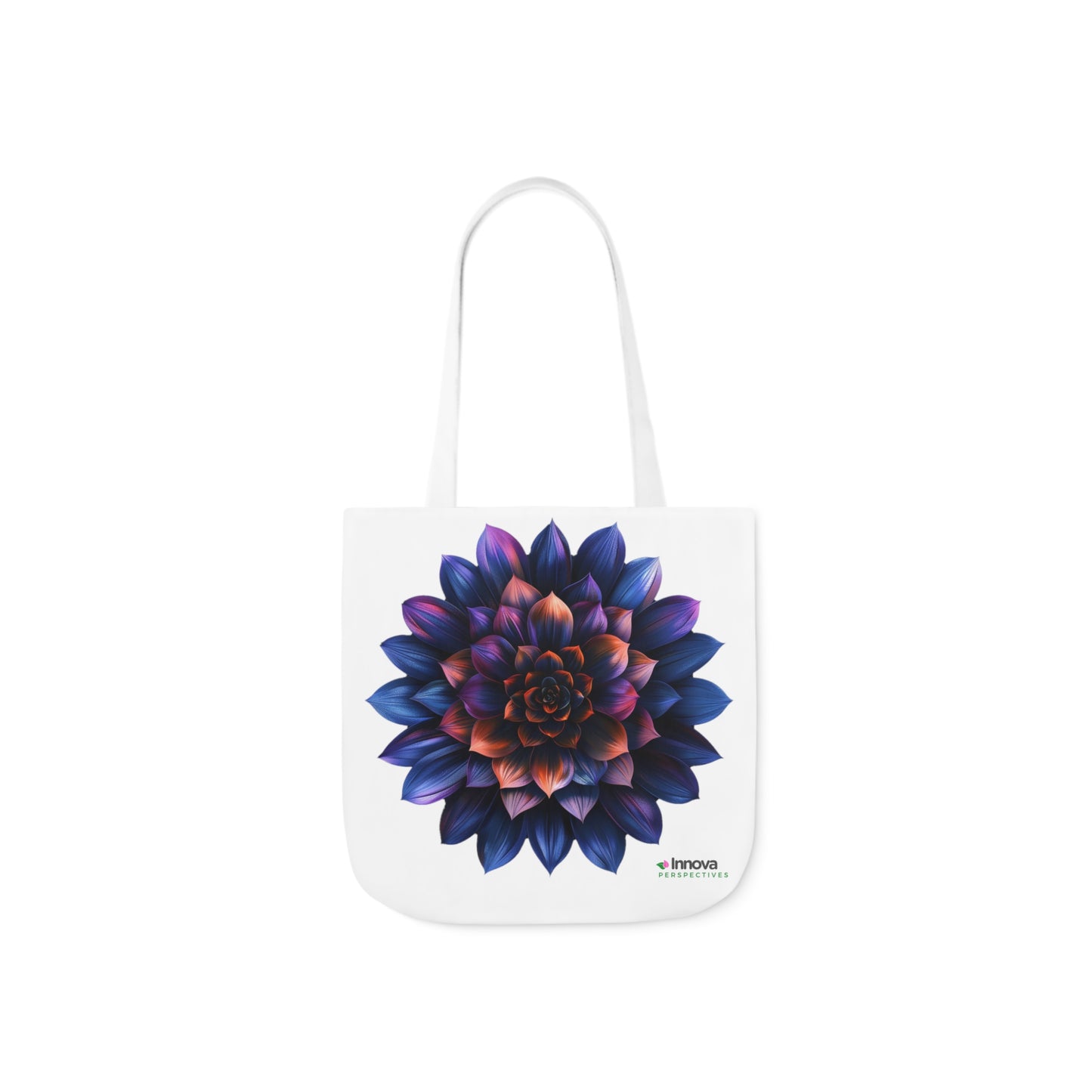 Flower of Life design Canvas Tote Bag, 5-Color Straps