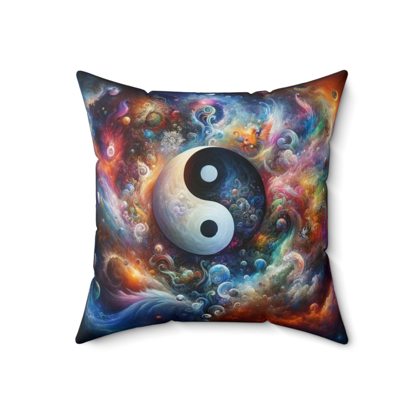 Yin and yang design Spun Polyester Square Pillow