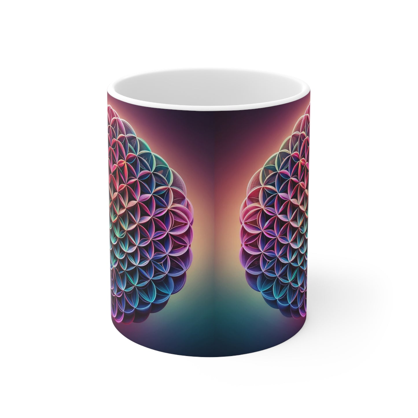 Purple Flower of Life Ceramic Mug –BPA and Lead-free 11oz / 325ml / 0.33l