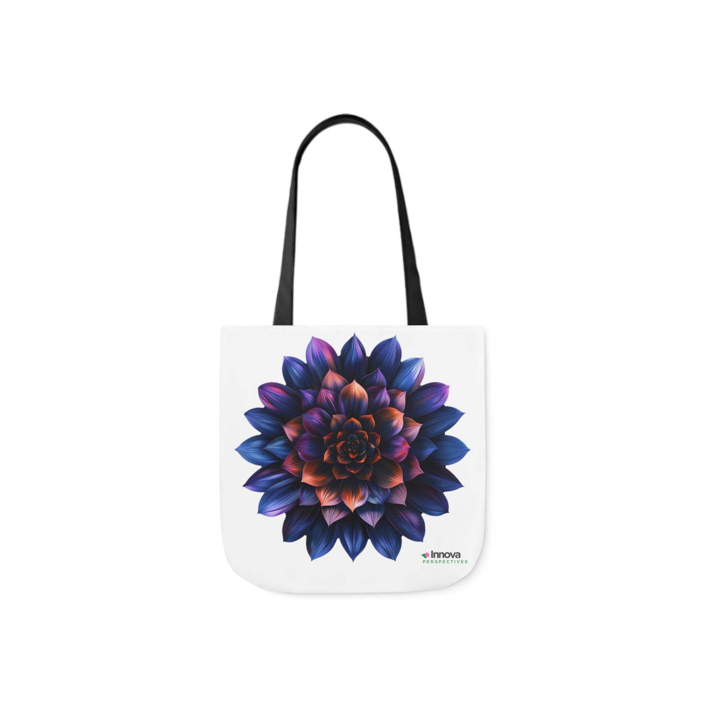 Flower of Life design Canvas Tote Bag, 5-Color Straps