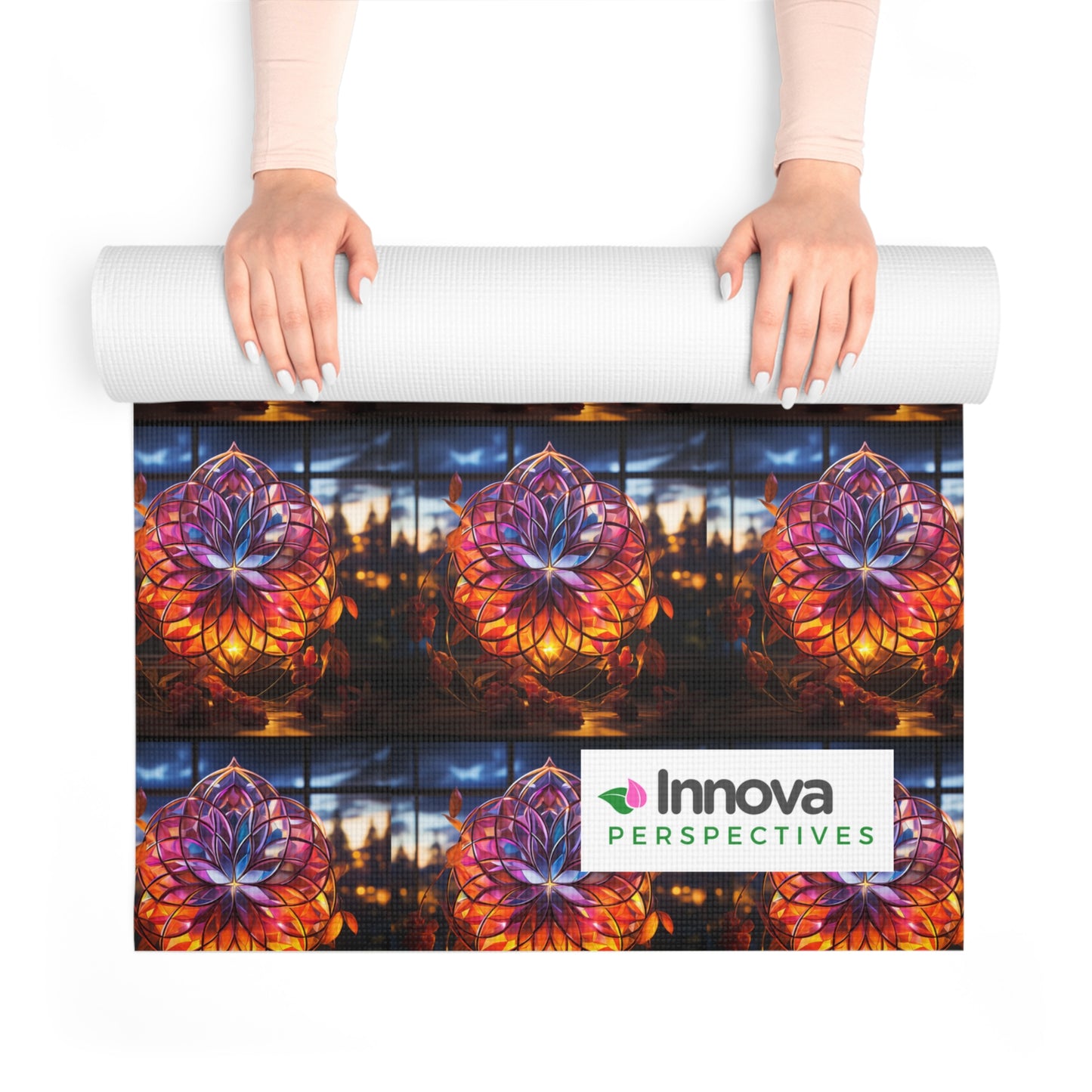 -Premium Foam Yoga Mat Flower of Life: Ultimate Comfort & Secure Grip