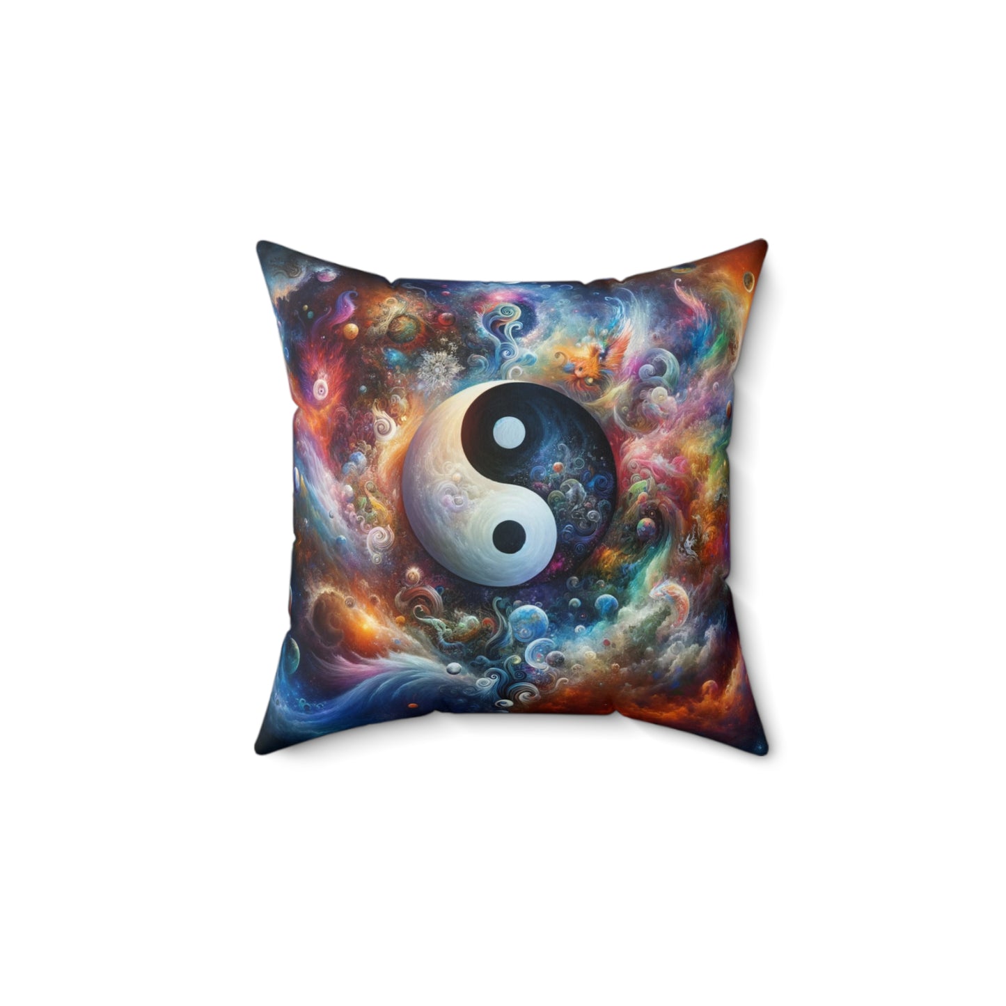 Yin and yang design Spun Polyester Square Pillow