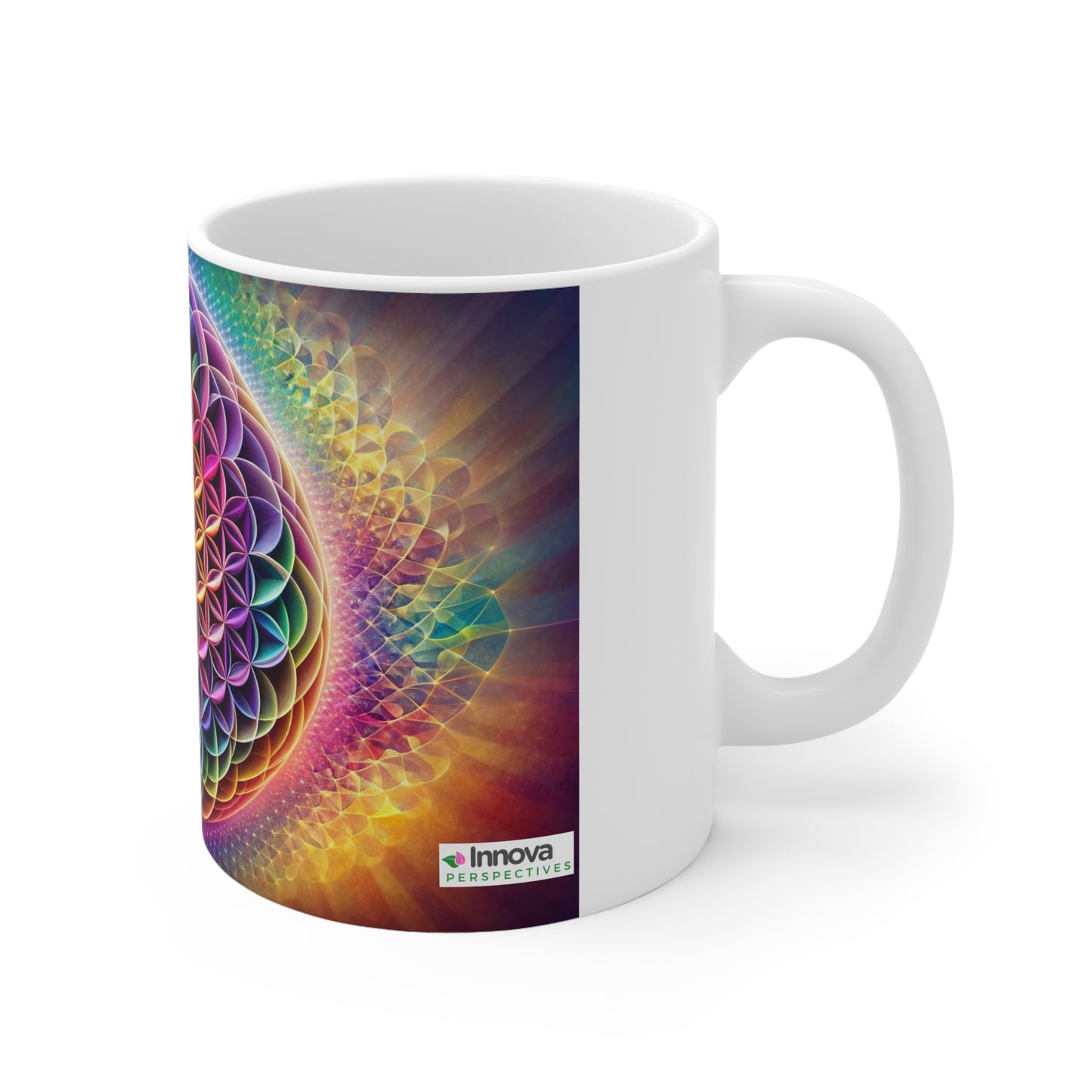 Eco-Friendly Flower of Life Mug – 325 ml Ceramic, Free of Lead and BPA