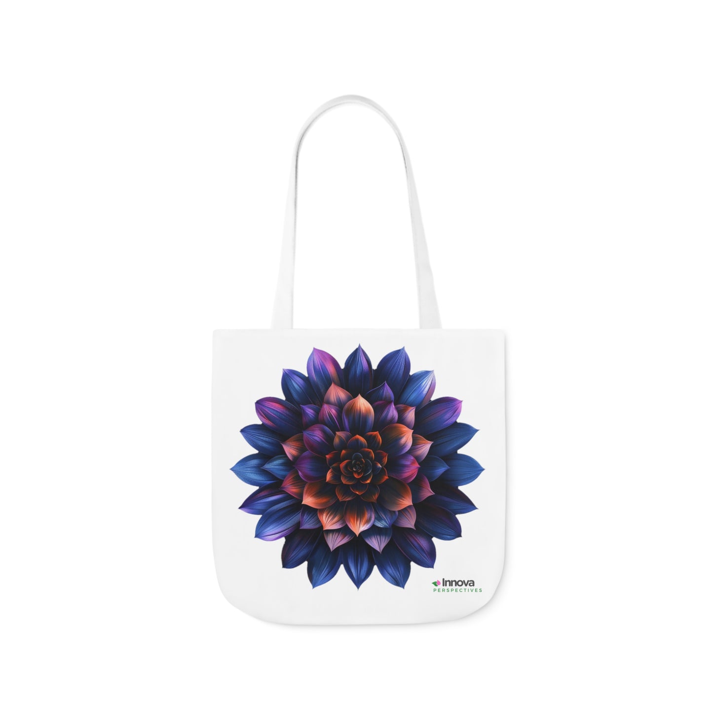 Flower of Life design Canvas Tote Bag, 5-Color Straps