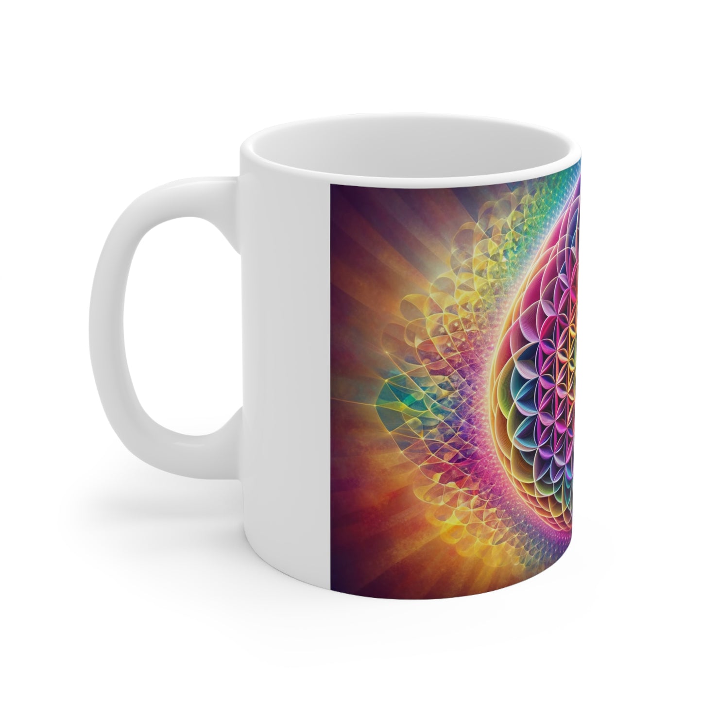 Eco-Friendly Flower of Life Mug – 325 ml Ceramic, Free of Lead and BPA