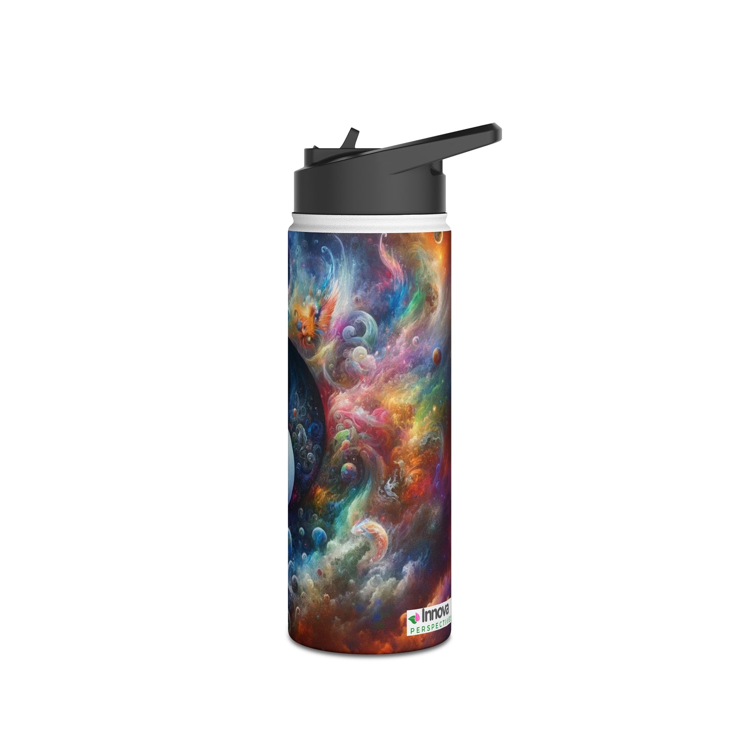 Yin and yang design Stainless Steel Water Bottle, Standard Lid