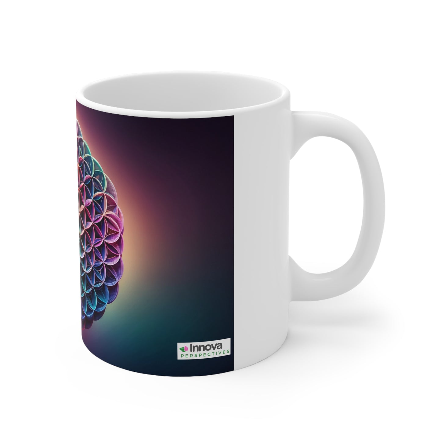 Flower of Life Design Mug – Safe, Non-Toxic Ceramic- Lead ans BPA free, 11oz