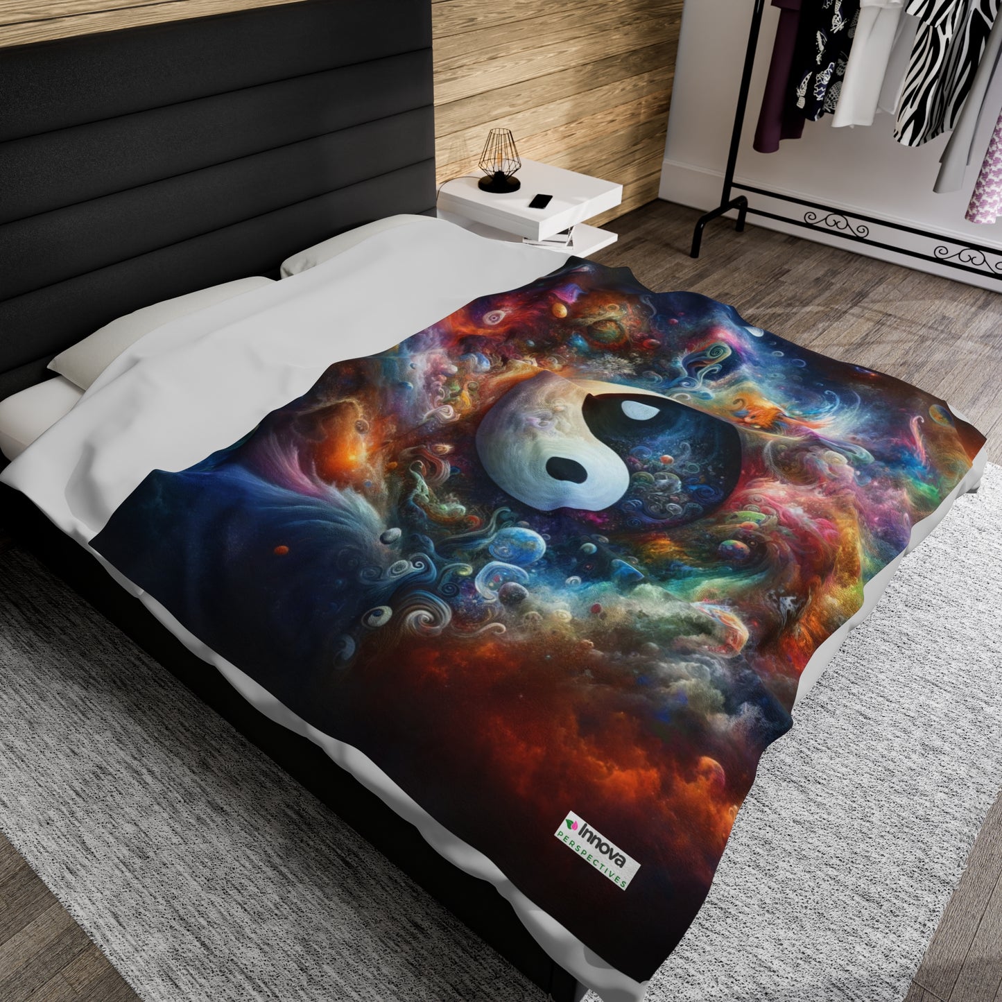 Yin and yang design Velveteen Plush Blanket